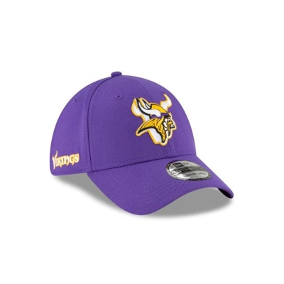 Purple Minnesota Vikings Hat - New Era NFL Logo Mix 39THIRTY Stretch Fit Caps USA1854736